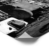 Trein wordt gerepareerd bij de locomotief - 1942 poster (Hoek)