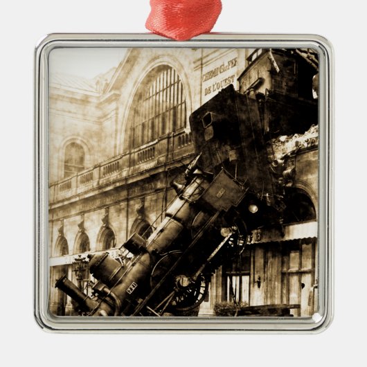 Trein Wreck te Montparnasse 1895  Metalen Ornament (Voorkant)