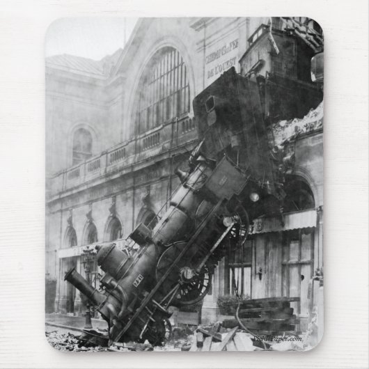 Trein Wreck te Montparnasse 1895 Muismat (Voorkant)