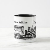  trein zwart wit mok (Midden)