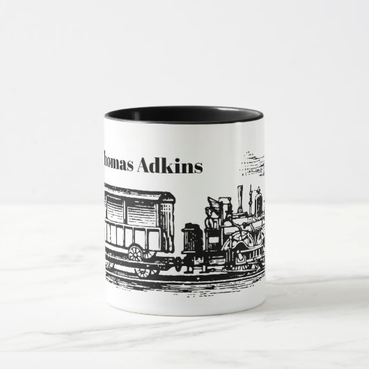  trein zwart wit mok (Midden)