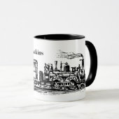  trein zwart wit mok (Voorkant rechts)