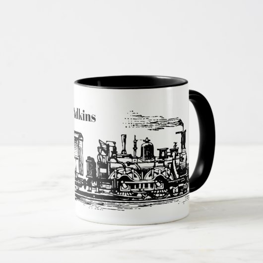  trein zwart wit mok (Voorkant rechts)