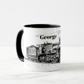  trein zwart wit mok (Voorkant links)