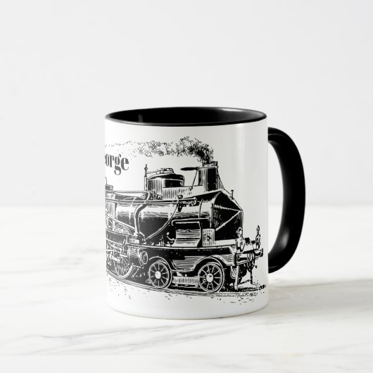 trein zwart wit mok (Voorkant rechts)