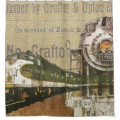 treinafdruk douchegordijn (Voorkant)