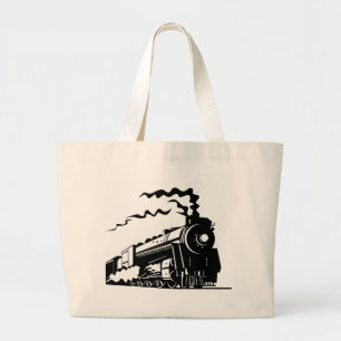 Treinafdrukken Grote Tote Bag