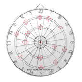 treinbestuurder voor dart door hoogsaltire dartbord (Voorkant)