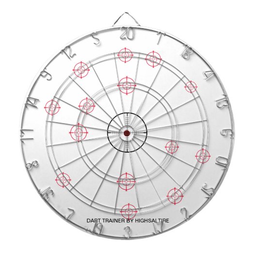 treinbestuurder voor dart door hoogsaltire dartbord (Voorkant)