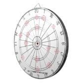 treinbestuurder voor dart door hoogsaltire dartbord (Voorkant Rechts)