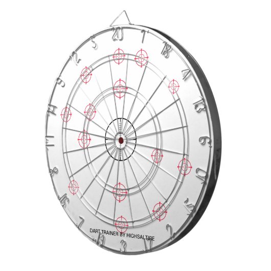 treinbestuurder voor dart door hoogsaltire dartbord (Voorkant Rechts)