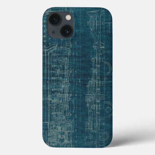 Treinblauwdruk I Case-Mate iPhone Case (Achterkant)
