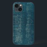 Treinblauwdruk I iPhone 13 Hoesje<br><div class="desc">ThuisDécor</div>