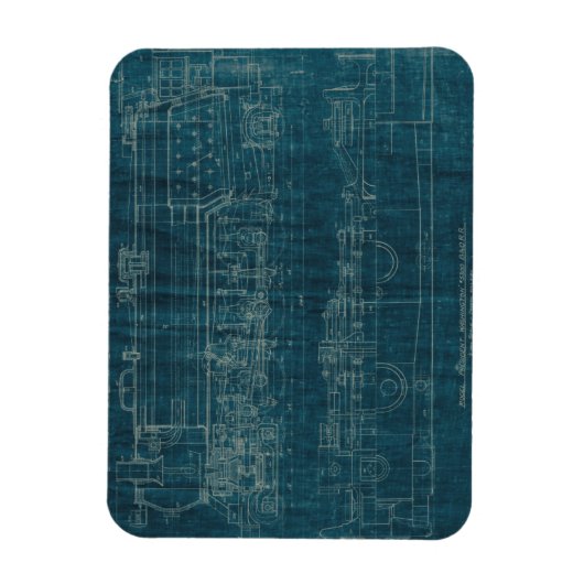 Treinblauwdruk I Magneet (Verticaal)