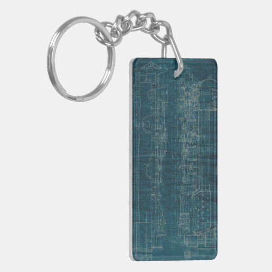 Treinblauwdruk I Sleutelhanger (Voorkant Links)