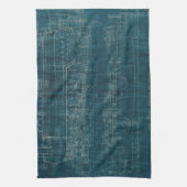 Treinblauwdruk I Theedoek (Verticaal)