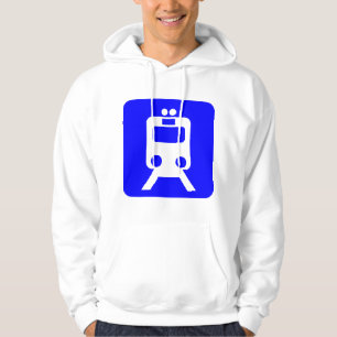 Treinbord - blauw hoodie