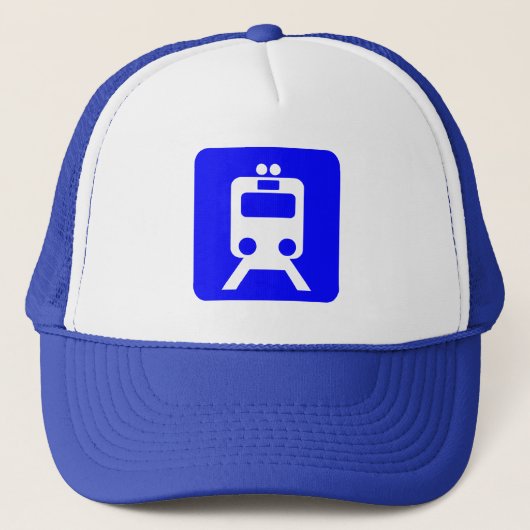 Treinbord - Blauw Trucker Pet (Voorkant)