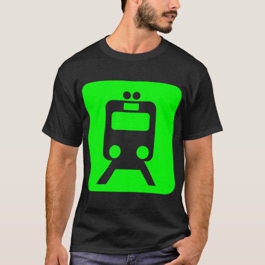 Treinbord - groen t-shirt (Voorkant)