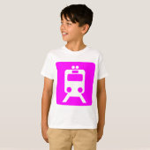 Treinbord - Magenta T-shirt (Voorkant volledig)