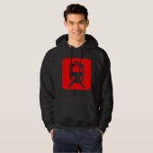Treinbord - rood hoodie (Voorkant volledig)