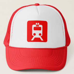 Treinbord - rood trucker pet