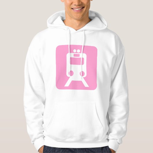 Treinbord - Roze Hoodie (Voorkant)