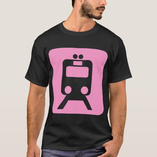 Treinbord - Roze T-shirt (Voorkant)
