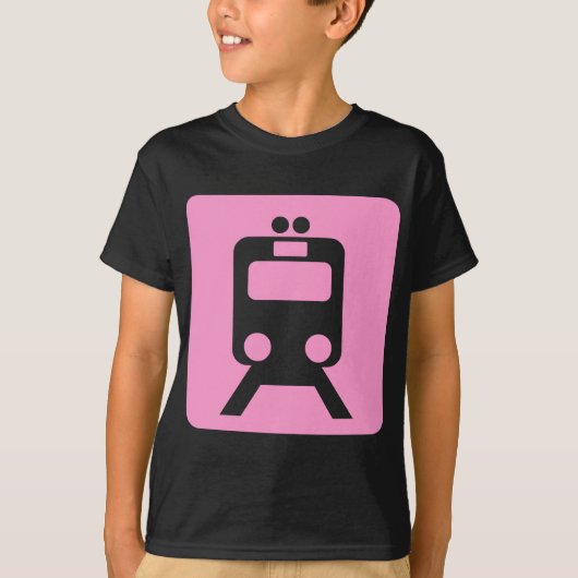 Treinbord - Roze T-shirt (Voorkant)