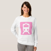 Treinbord - Roze T-shirt (Voorkant volledig)