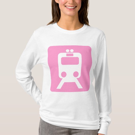 Treinbord - Roze T-shirt (Voorkant)