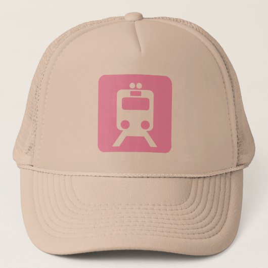 Treinbord - Roze Trucker Pet (Voorkant)