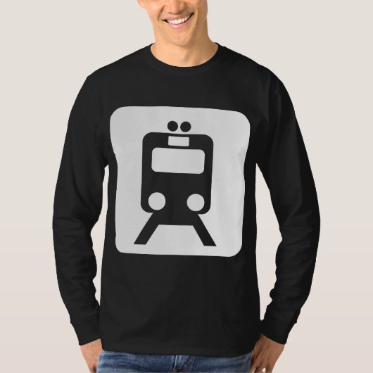 Treinbord - wit t-shirt (Voorkant)