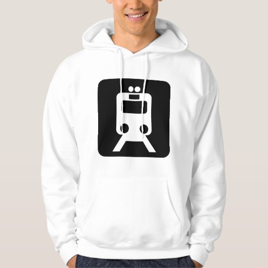 Treinbord - zwart hoodie (Voorkant)