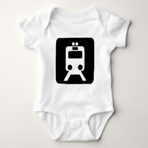 Treinbord - zwart romper