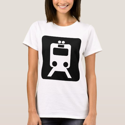 Treinbord - zwart t-shirt (Voorkant)
