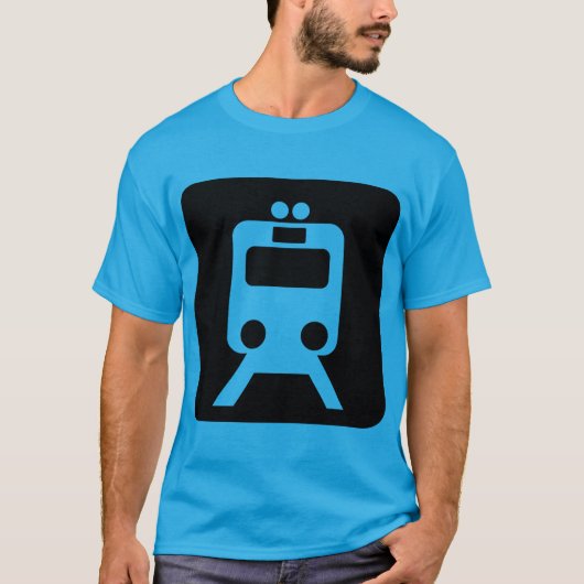 Treinbord - zwart t-shirt (Voorkant)
