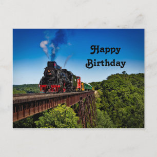  treinbrug - Birthday Briefkaart