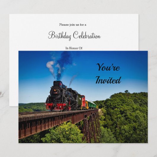  treinbrug - Birthday Kaart (Voorkant / Achterkant)