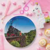  treinbrug foto papieren bordje (Feest)