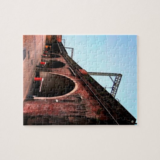 Treinbrug Legpuzzel (Horizontaal)