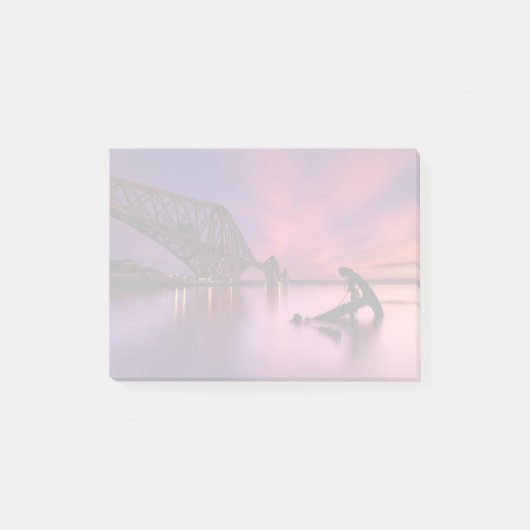 Treinbrug over de voorgrond op zonsondergang | Sch Post-it® Notes (Voorkant)