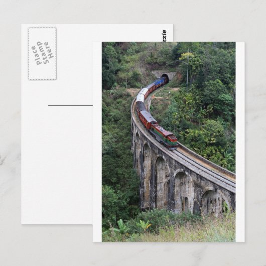 Treinbrug over Sri Lanka Briefkaart (Voorkant / Achterkant)