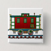 Treincabine Vierkante Button 5,1 Cm (Voorkant)