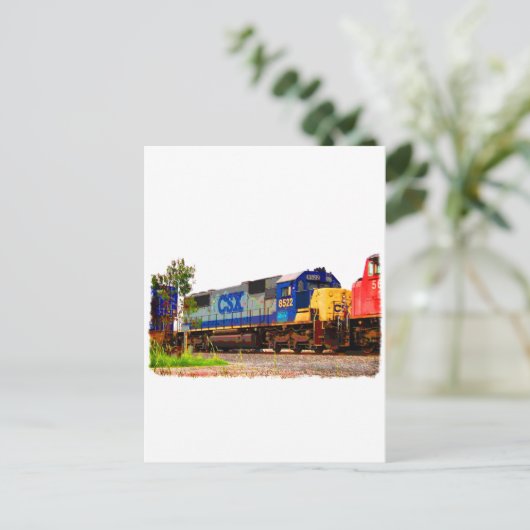 Treinen Briefkaart (Staand voorkant)