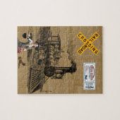 treinen Decoratieve puzzel (Horizontaal)