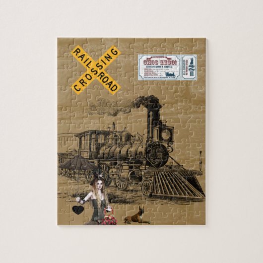 treinen Decoratieve puzzel (Verticaal)