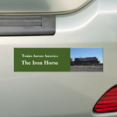 Treinen door Amerika de IJzeren Paars Sint. Bumpersticker (Op auto)