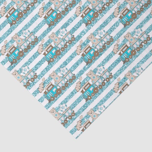 Treinen en Beren Tissuepapier (Detail)