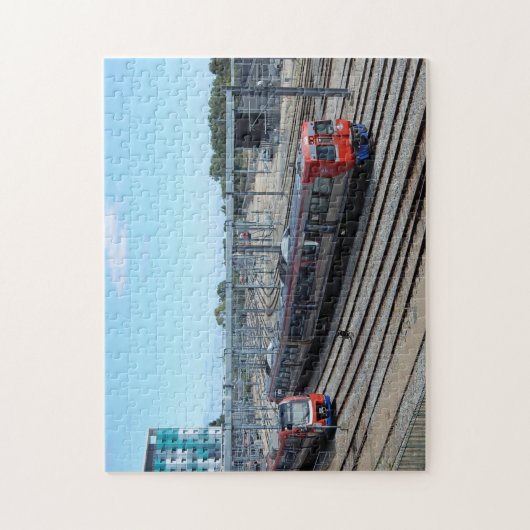 Treinen en sporen — Puzzle Legpuzzel (Verticaal)